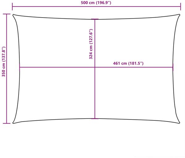 vidaXL Sonnensegel Oxford-Gewebe Rechteckig 3,5x5 m Beige 135160 Bild 10