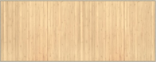 vidaXL Teppich Rechteckig Hell Natur 80x200 cm Bambus 376909