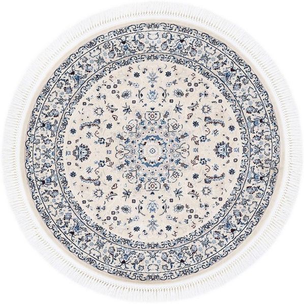 carpetfine Teppich Nain Diane, rund, Höhe: 8 mm, Kurzflorteppich, Orient Look