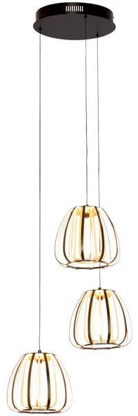 Novel 'ONTARIO' LED-Hängeleuchte, Metall schwarz gold, 49 x 150 x 23 cm, dimmbar