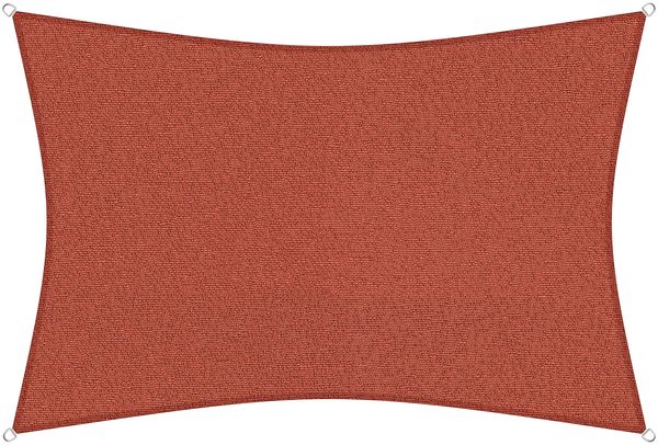 sunprotect 83229 Professional Sonnensegel, 3,5 x 4,5 m, Rechteck, wind- & wasserdurchlässig, rot