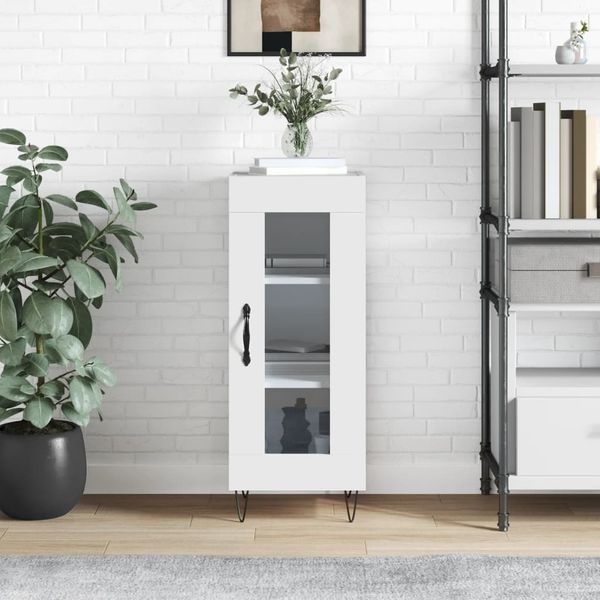 vidaXL Sideboard Weiß 34,5x34x90 cm Holzwerkstoff 828788