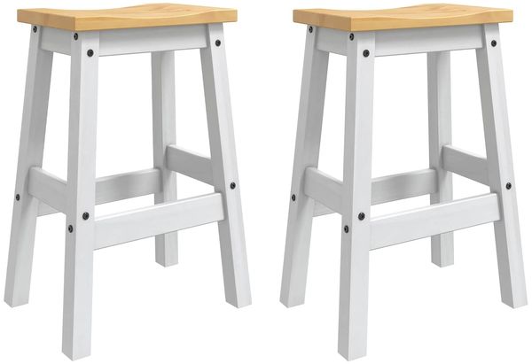 vidaXL Kücheninsel Set Corona 3 pcs Weiß und Honigwachs Massiv-Kiefer 3425399 Bild 5