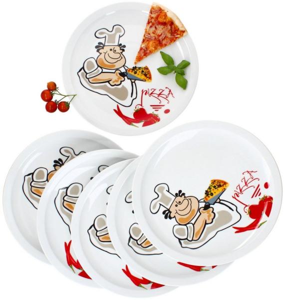 MamboCat Pizzateller 6er Set Alberto Pizzateller Ø30,5cm 6 Personen XL-Teller Platte
