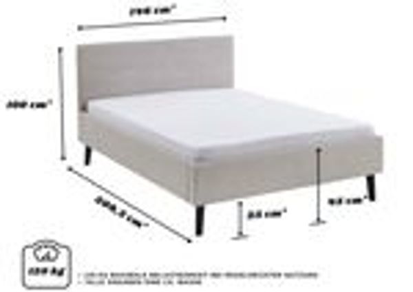 Polsterbett 140 x 200 Bettgestell Bett Doppelbett mit Kopfteil Made in Germany Bild 5