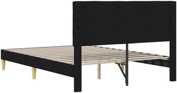vidaXL Bettrahmen mit Kopfteil Schwarz 140 x 200 cm Stoff 42027799 Bild 6