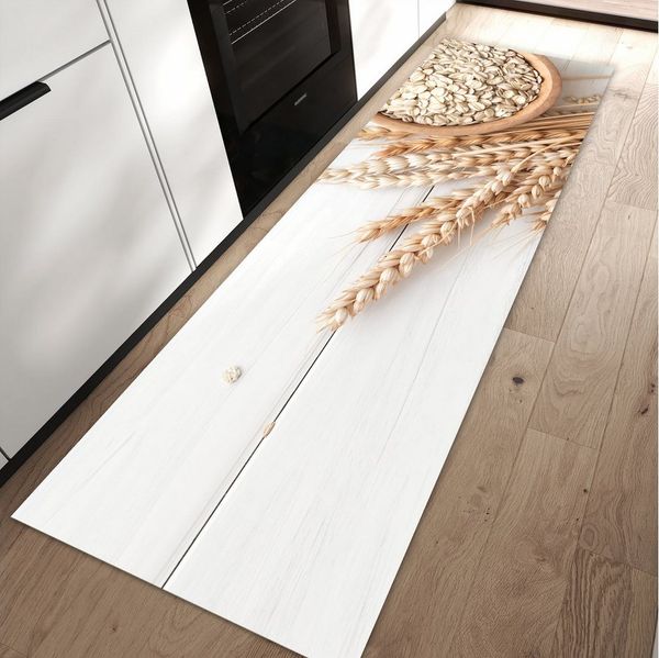 Primedeco Teppich Küchenteppich Weizenoer Selektion PVC rutschfest abwaschbar Läufer, Rechteckig, Höhe: 3 mm, Pflegeleicht & Wasserabweisend
