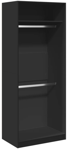 vidaXL Kleiderschrank Schwarz 80x50x200 cm Holzwerkstoff 3307793