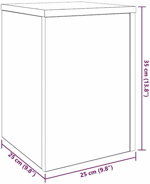 vidaXL Pflanzenständer 2 pcs Schwarz Eichen-Optik 25 x 25 x 35 cm 869230 Bild 10