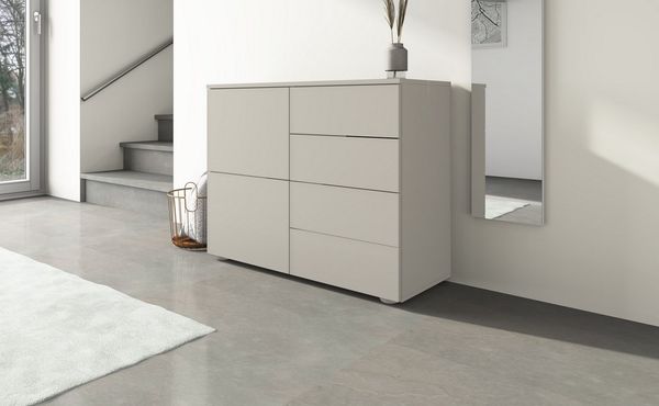 borchardt Möbel Kommode Rova, Sideboard Breite 93 cm, Push-To-Open, verstellbare Einlegeböden, viel Stauraum, Breite 93cm