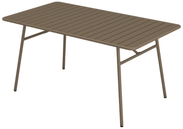 Vente-unique - Gartentisch - L. 160 cm - Metall - Taupe - MIRMANDE von MYLIA