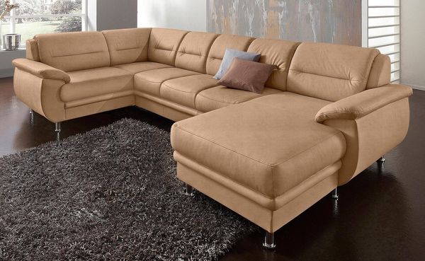 sit&more Wohnlandschaft Mailand U-Form, wahlweise mit Bettfunktion, frei im Raum stellbar