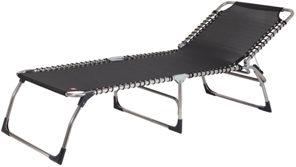 Dreibeinliege Amigo XXL aus Aluminium, Schwarz