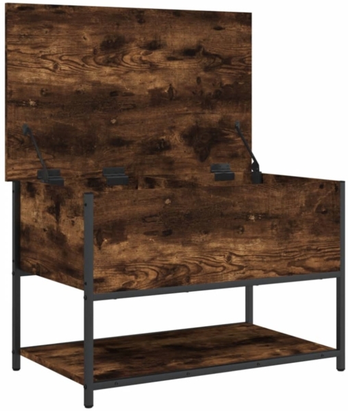 vidaXL Sitzbank mit Stauraum Räuchereiche 70x42,5x47 cm Holzwerkstoff 839020 Bild 9