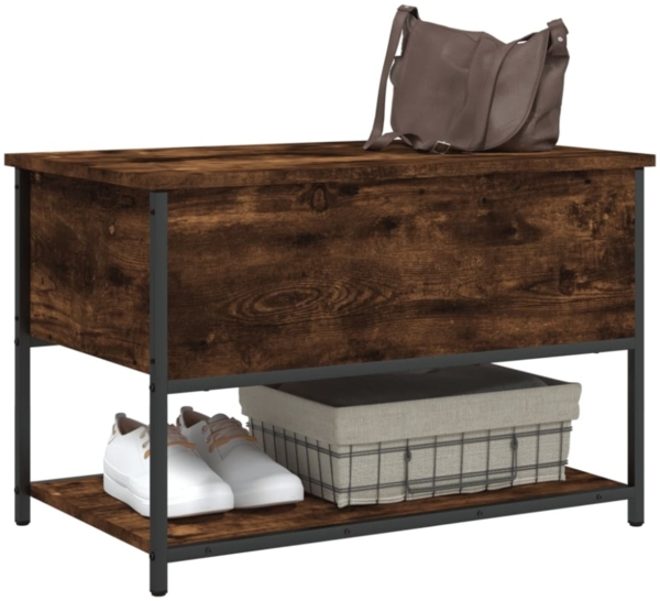 vidaXL Sitzbank mit Stauraum Räuchereiche 70x42,5x47 cm Holzwerkstoff 839020 Bild 8