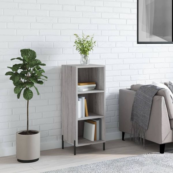 vidaXL Sideboard Grau Sonoma 34,5x32,5x90 cm Holzwerkstoff 828746