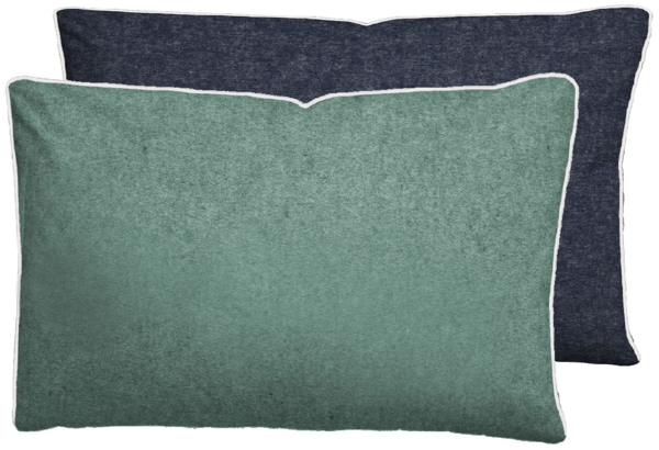 biberna Melange-Flanell Kissenbezug 0840500 MELANGE UNI, schilfgrün, 1x 40x60 cm