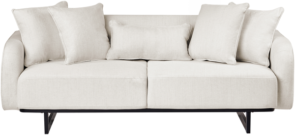 Sofa 3-Sitzer SVANEK Stoff Cremeweiß