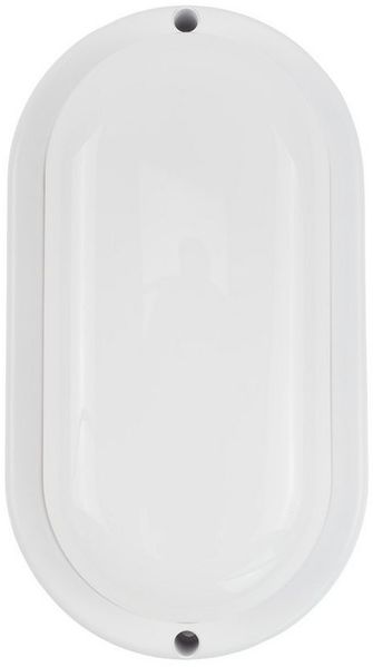 LUXULA LED Wandleuchte Kellerleuchte Oval, LED fest integriert, CCT 3000K-6500K Warm- Kaltweiß, 12W Garagenleuchte Weiß