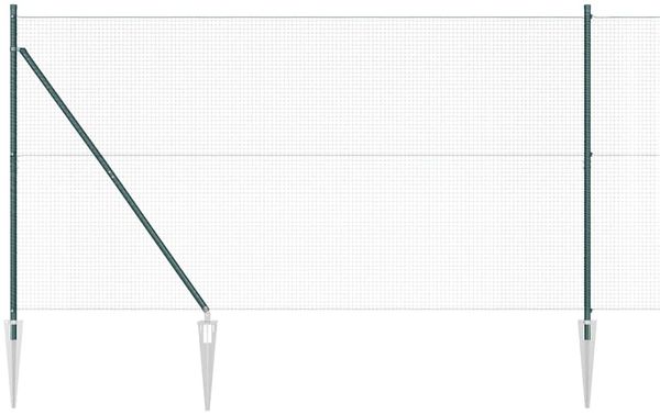 vidaXL Schweißdrahtzaun mit Spikes 25 x 1,4 m PVC-beschichteter Stahl 3352090 Bild 7