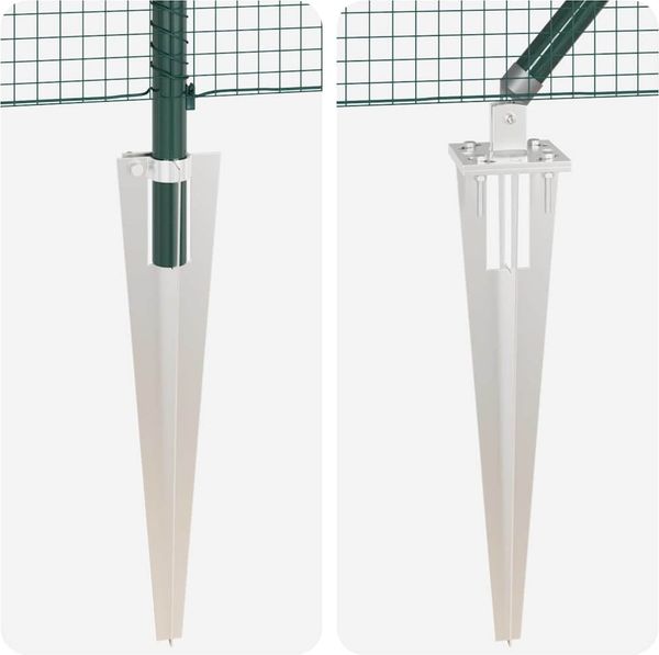 vidaXL Schweißdrahtzaun mit Spikes 25 x 1,4 m PVC-beschichteter Stahl 3352090 Bild 9