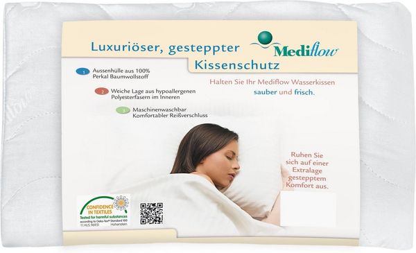 Mediflow Wasserkissen Mediflow gesteppter Luxus Schonbezug 5020 40x80cm, 1-tlg.