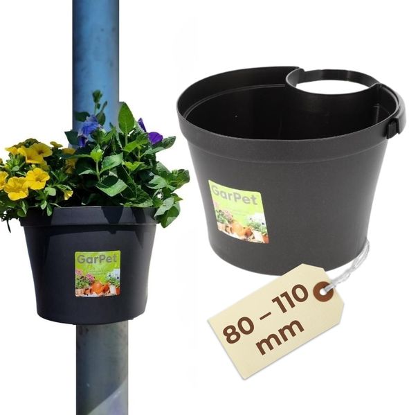 GarPet Blumentopf Blumentopf für Regenrohr Fallrohr Blumentopf Regenrohr Pflanzengefäß