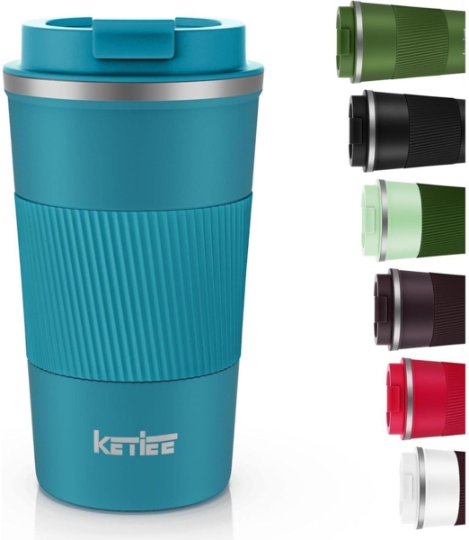 KETIEE 510ml Thermobecher Kaffeetasse to go Blau auslaufsicher 1 Stück