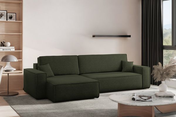 Kaiser Möbel Ecksofa mit schlaffunktion und bettkasten, BEST XL stoff Poso, Quelle, Verita, Mit Bettfunktion und Bettzeugfach