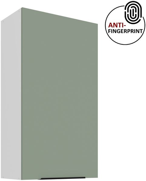 Küchen Hängeschrank 60 cm - Höhe 90 cm ARIA Aquamarin ultra matt + Weiss matt, hochwertige Fronten mit Anti Fingerprint Beschichtung Küchenzeile Küchenblock