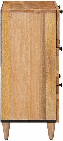 Sideboard, Kommode Natur 60 x 33 x 75 cm Massivholz Mango Bild 4