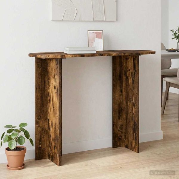 vidaXL Konsolentisch mit Speicher Geräucherte Eiche 100 x 39,5 x 75 cm 8001154
