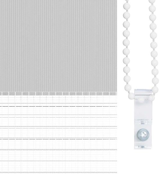 vidaXL Doppelrollo Hellgrau 80x200 cm Stoffbreite 75,9 cm Polyester 4014465 Bild 9