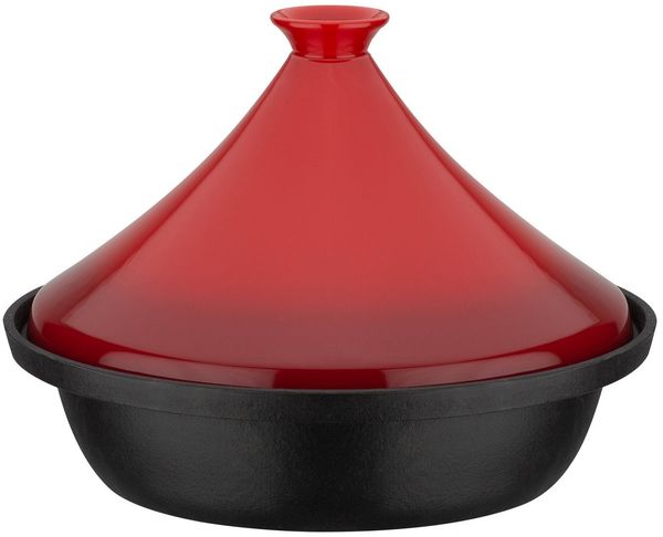 GSW Schmortopf Shadow, Gusseisen, Keramik (1-tlg), Orientalische Tajine aus Gusseisen für die schonende Zubereitung