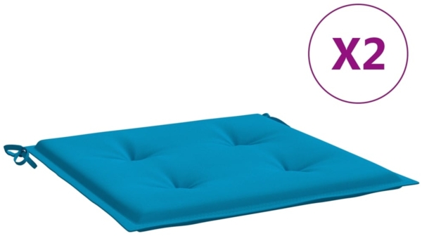 vidaXL Gartenstuhl-Kissen 2 Stk. Blau 50x50x4 cm Oxford-Gewebe 47601