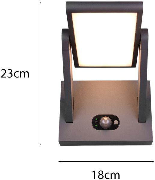 Außenwandleuchte MALAWI mit Solar und Strom, Hybrid mit Bewegungsmelder Bild 4