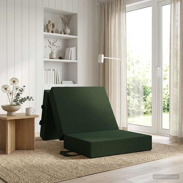 vidaXL Klappsofa Bett 75 x 67 x 45 cm Dunkelgrün 900163