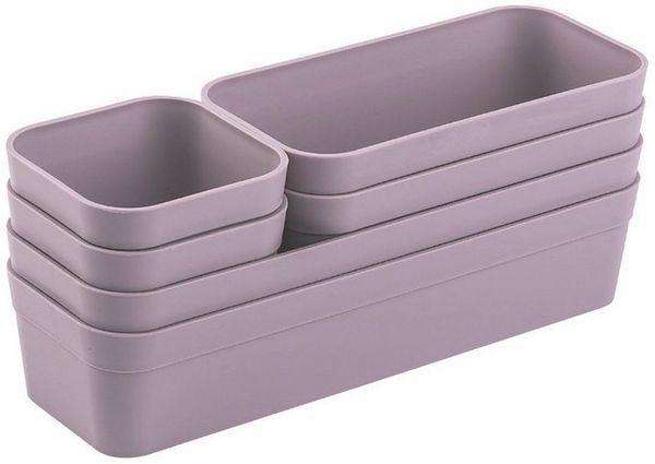 Engelland Schubladeneinsatz Schubladen-Organizer (Vorteils-Set, 6 St, individuelle Anordnung, passend für alle gängigen Schubladen), BPA-frei, spülmaschinengeeignet, gefrierschrankgeeignet