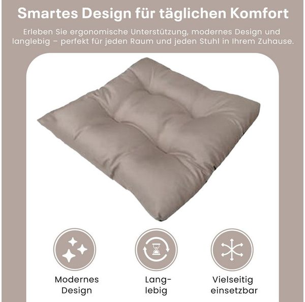 Best for Home Stuhlkissen Best For Home – Stuhl- & Sitzbankkissen Set – Weich, Bequem & Waschbar