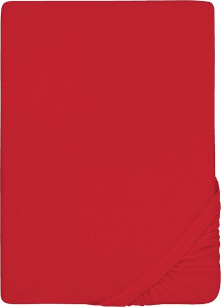 biberna Frottee-Stretch-Spannbetttuch 0012344, rot, 1x 90x190 cm - 100x200 cm Bild 5