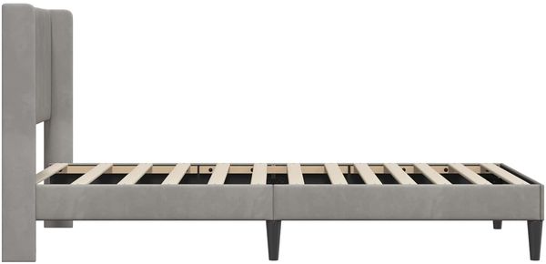 vidaXL Bettrahmen mit Kopfteil Hellgrau 80 x 200 cm Samt 42027467 Bild 5
