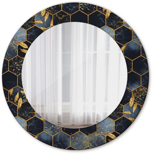 Tulup Spiegel Modern Wandmontage Wandspiegel Spiegel mit Aufdruck Rund: Ø50cm
