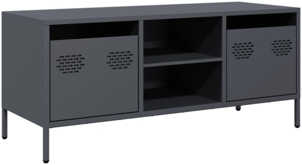 vidaXL TV-Schrank Anthrazit 101,5x39x43,5 cm Kaltgewalzter Stahl 851300