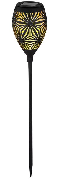 LED Solar Steckleuchte, Metall, schwarz, wetterfest, H 58 cm