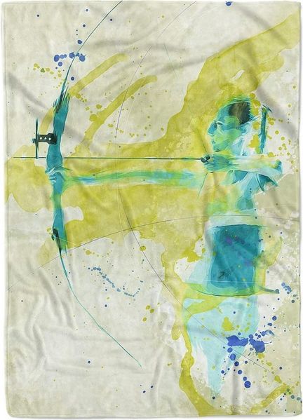 Sinus Art Handtücher SplashArt Sport Handtuch Strandhandtuch Saunatuch Kuscheldecke Kunstvoll Bogenschießen Sp, Baumwolle-Polyester-Mix (1-St), Handtuch