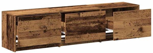 vidaXL Fernsehschrank mit LED Altholz 165 x 34 x 40 cm Holzwerkstoff 3418718 Bild 6