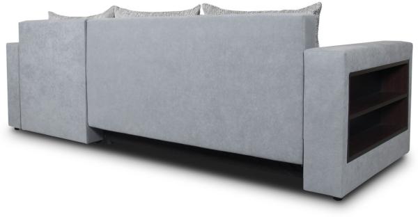 Ecksofa Lord mit praktischen Regal - Sofa mit Bettkasten und Schlaffunktion, Schlafsofa, Polsterecke, Couch L-Form, Couchgarnitur, Sofagarnitur (Braun + Beige (Alova 68 + 07), Ecksofa Links) Bild 3