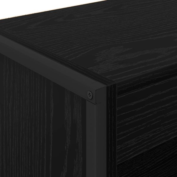 vidaXL Bücherregal Schwarz Eichen-Optik 80 x 30 x 86,5 cm 886408 Bild 8