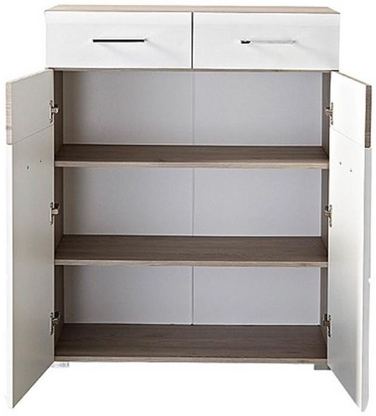 Innostyle Schuhschrank Schuhschrank Funny weiß und Silbereiche Breite ca. 84 cm