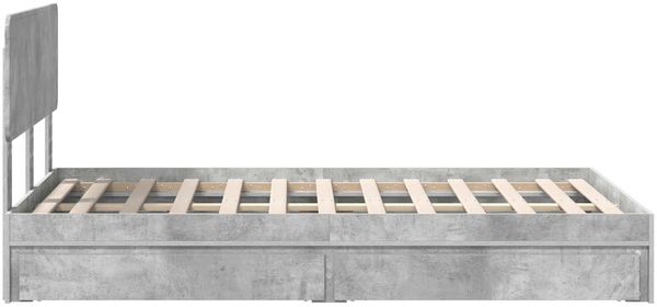 vidaXL Aufbewahrungsbett Beton Grau 135 x 190 cm Holzwerkstoff 3412286 Bild 9